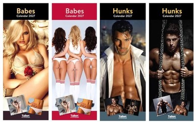 Neu 2027 Babes Hunks superschlanke Kalender (siehe Hinweis) UK-Verkäufer