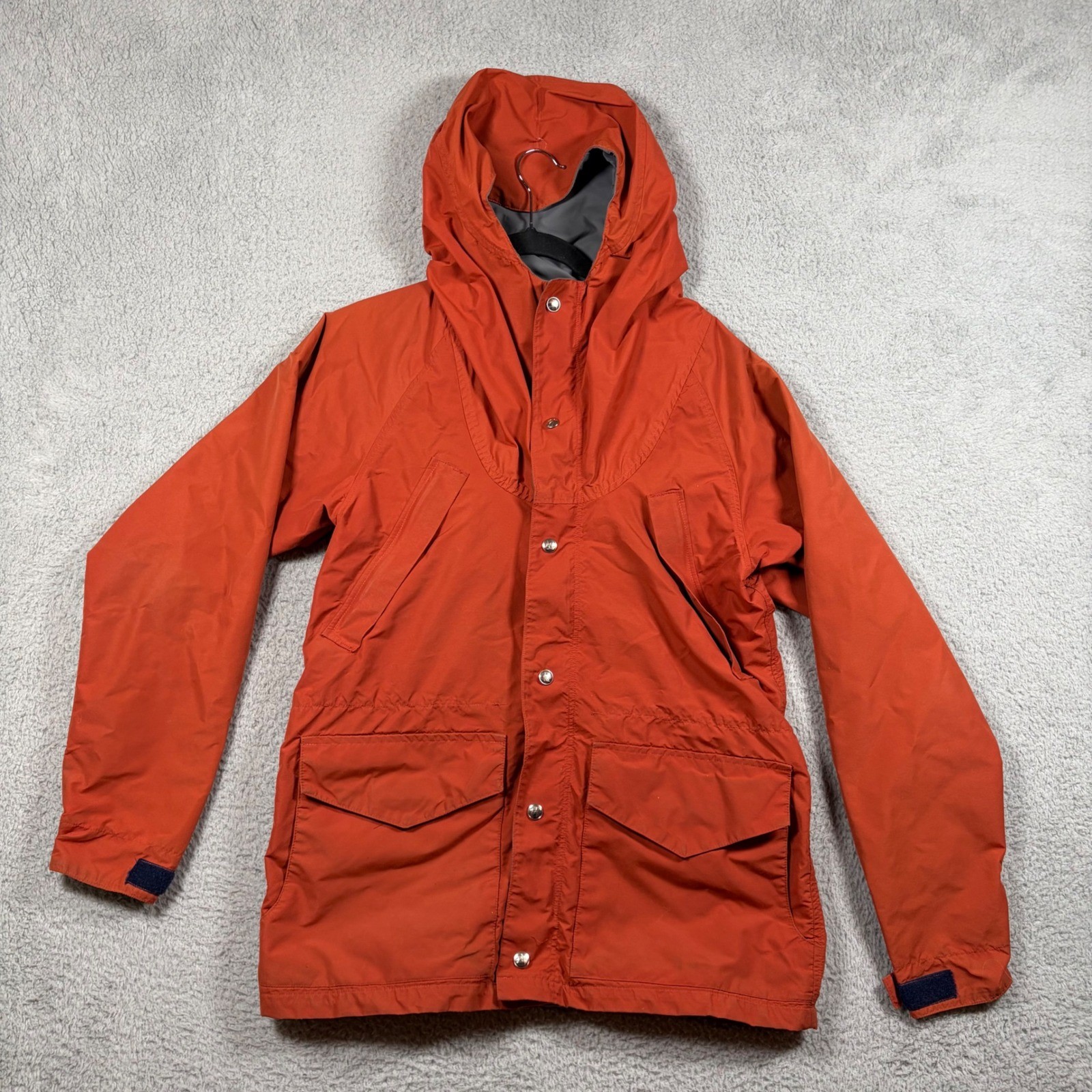 Gore-tex Hooded Anorak Parka Coat Jacket Women M Orange