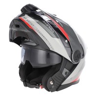 Helm Modular Acerbis P/J Rider Mit Visier Sonnenschirm Grau Rot GrößE L