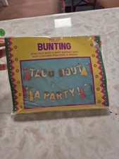 Taco 'Bout a Party Banner Gold Paper Sign Decors for Mexician Taco The...