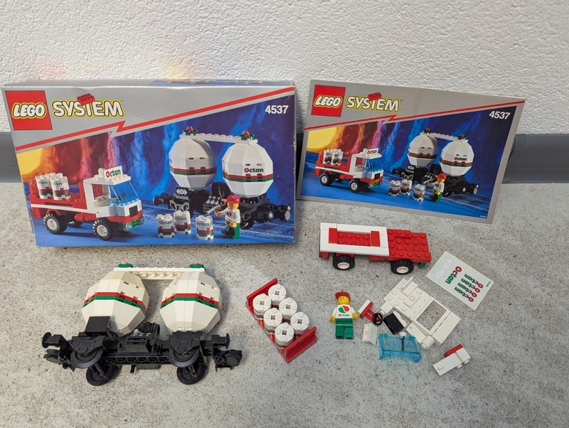 LEGO 4537 Twin Tank Transport BOX Shaft Instructions Train 9V Classic Train Train