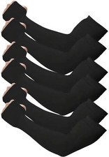 Black Arm Sleeve Compression Sports Arm Cover UV Protection Running Gym