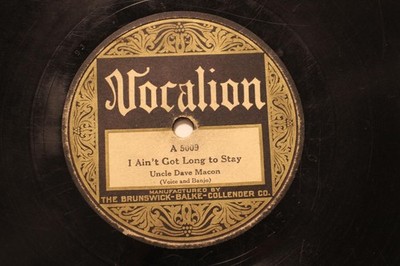 COUNTRY UNCLE DAVE MACON I Ain't Got Long To Stay VOCALION 5009  VV-