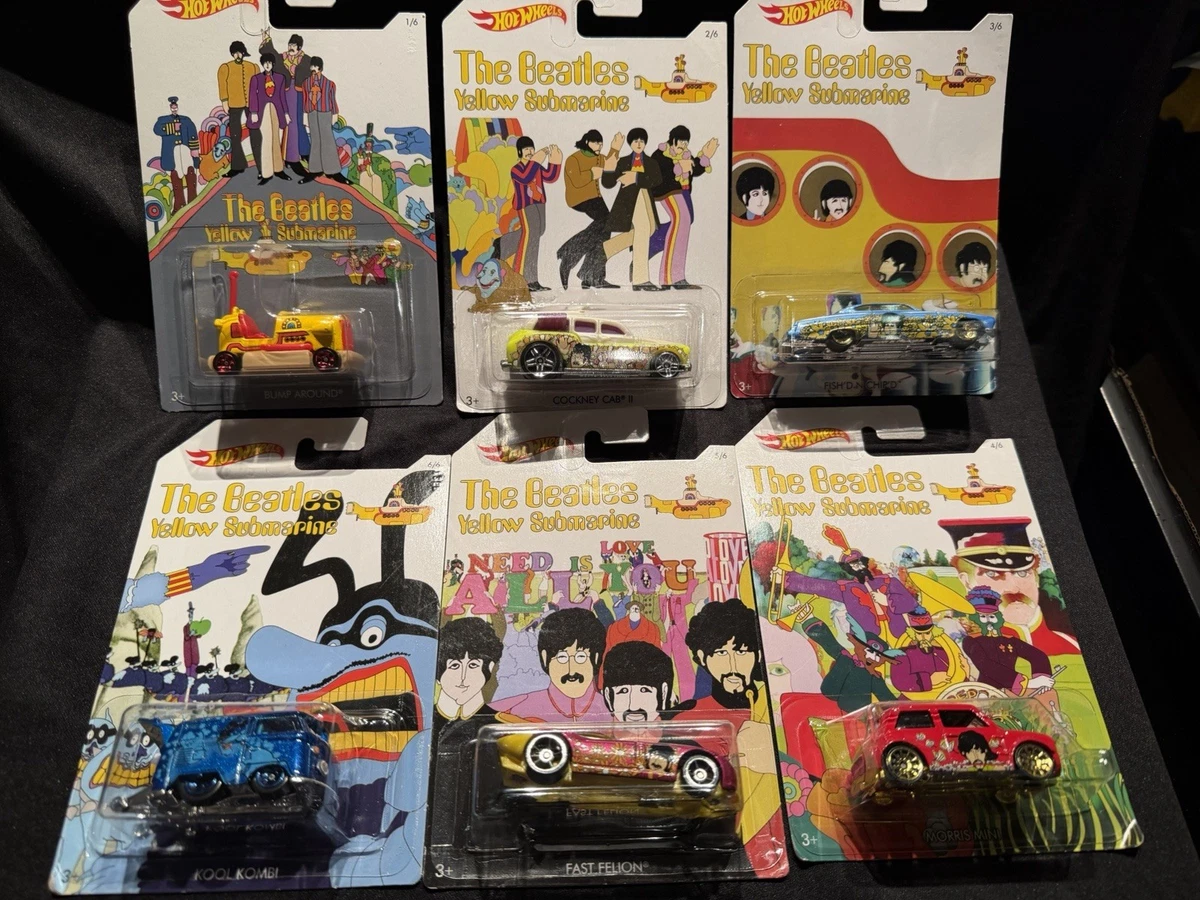 Hot Wheels ビートルズ ミニカー 4台セット Hot Wheels The Beatles Yellow Submarine Contemporary Diecast Cars