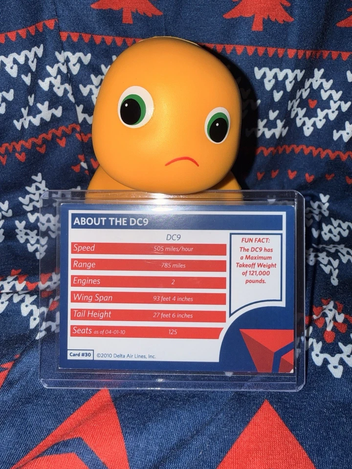 Rare 2010 Delta Air Lines Boeing Douglas DC-9 Aircraft Airlines Trading Card 30 - Image 2 of 2