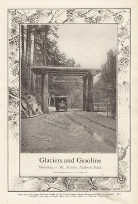 1912 Motoring in Mount Rainier National Park Print Article   Tour Bus & Inn Pix