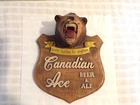 Canadian Ace Beer & Ale of Chicago Vintage Chalk? Bear Wall Sign