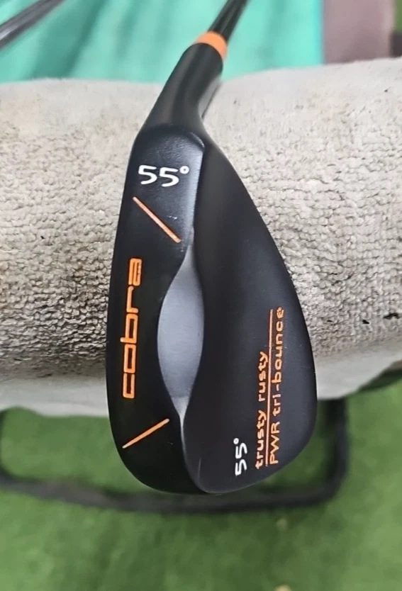 COBRA TRUSTY RUSTY BLACK NITRIDE 55° SAND WEDGE SPINE ALIGNED BLACK KBS $-TAPER - Image 3 of 4