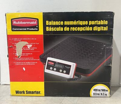 RUBBERMAID Digital Weighing Scale - 400-Lb./180-Kilogram Capacity Damged Box