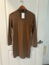 Bump Suit The Nicole Maternity Dress Size Large Mocha Brown Long Sleeve L NWT