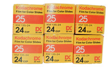 6 Rolls of Kodachrome 25 KM 135-24 Film for Color Slides 10/89 Expiration