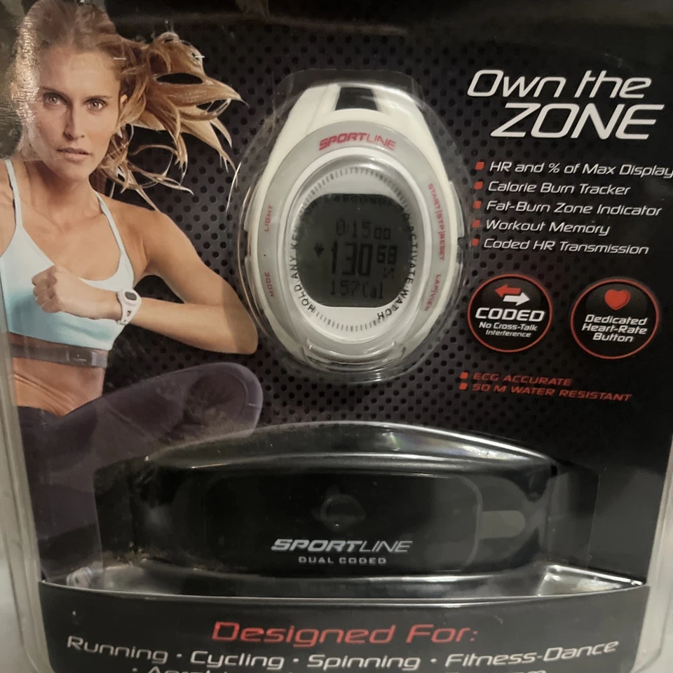 ¡Nuevo! Monitor de ritmo cardíaco Sportsline Elite Cardio para mujer 660 codificado sellado de fábrica Foto 4 de 4