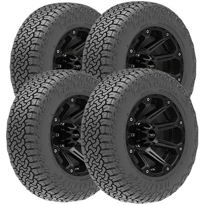 (QTY 4) LT245/75R16 Delinte Centurion A/T 120/116S LRE Black Wall Tires
