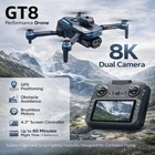 GT8 8K Drone Dual Camera FPV Brushless Motor Obstacle Avoidance RC