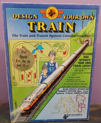 Design Your Own Train by Abracadata for Apple II+,IIe,c,IIgs 1987