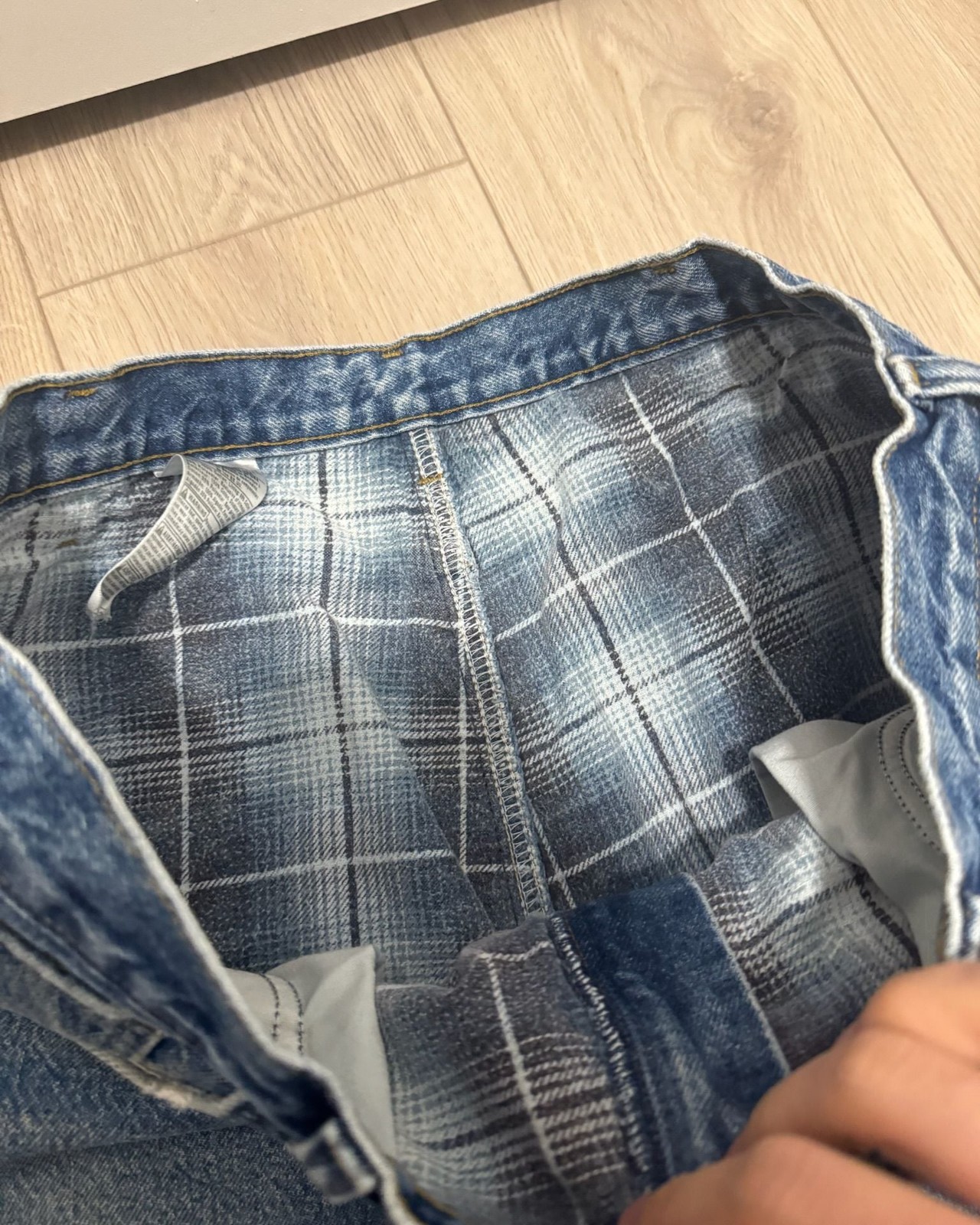 Vintage Carhartt Blue Flannel Lined Straight Leg Denim Work Jeans thumbnail 3