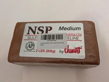 Chavant NSP Medium Sulfur-Free Plasteline Fine Art Clay - 2lb Block (906g) Brown