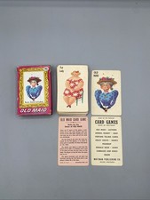 Rare 1950s Whitman Old Maid Card Game Circus Theme Complete With Instructions
