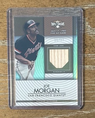 Joe Morgan /27 Topps Triple Threads 2012 Game Used Bat Card Giants 