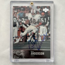 1997 Upper Deck Legends Dick Anderson Auto Autograph AL-75 Miami Dolphins