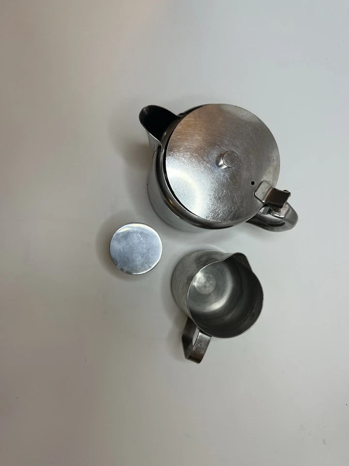 Servidor de leche espresso de metal de acero inoxidable/olla para servir olla de espuma manipulador Foto 3 de 4