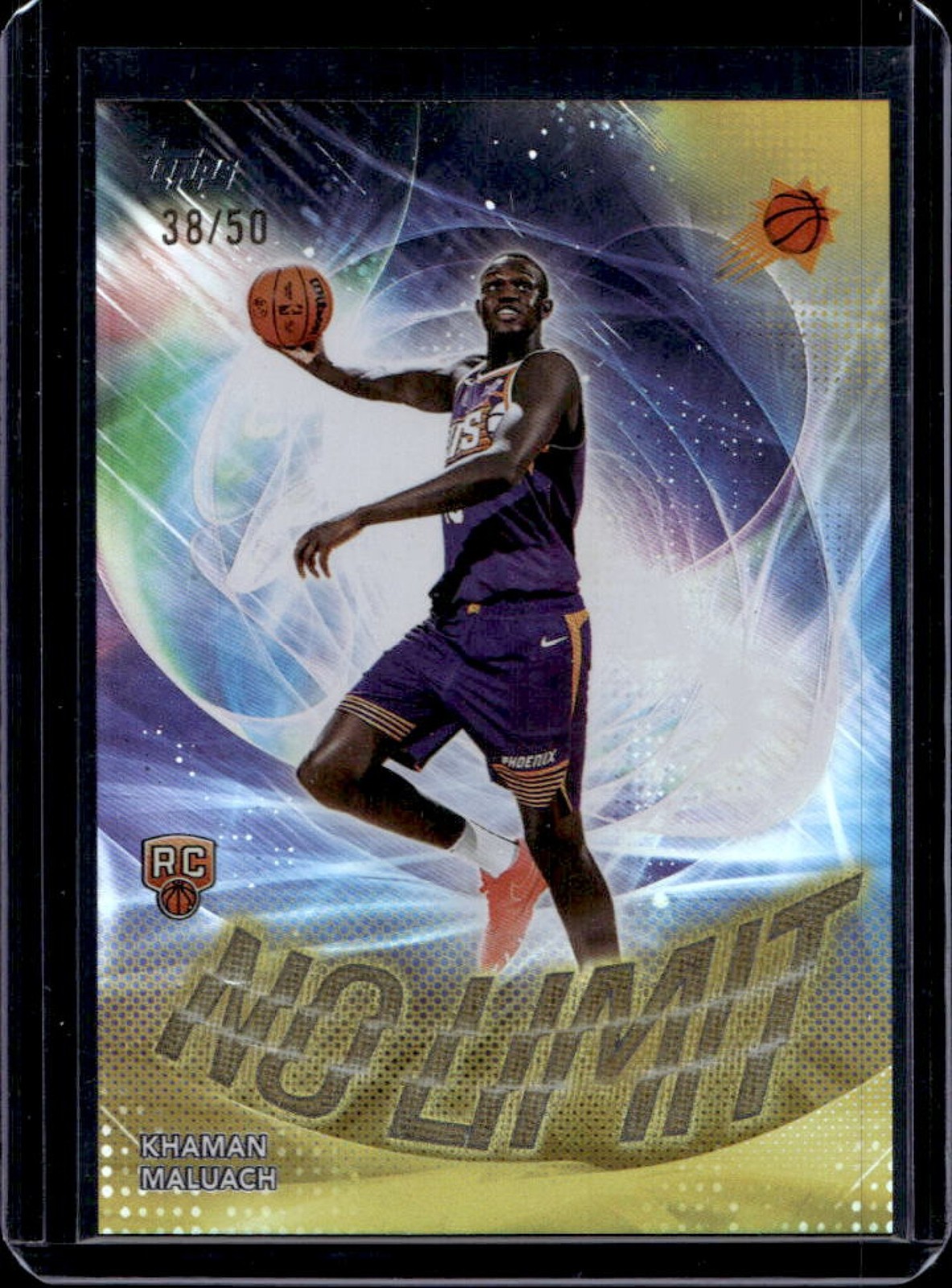 2025-26 Topps Khaman Maluach No Limit RC Gold Rainbow Rookie #38/50 Suns
