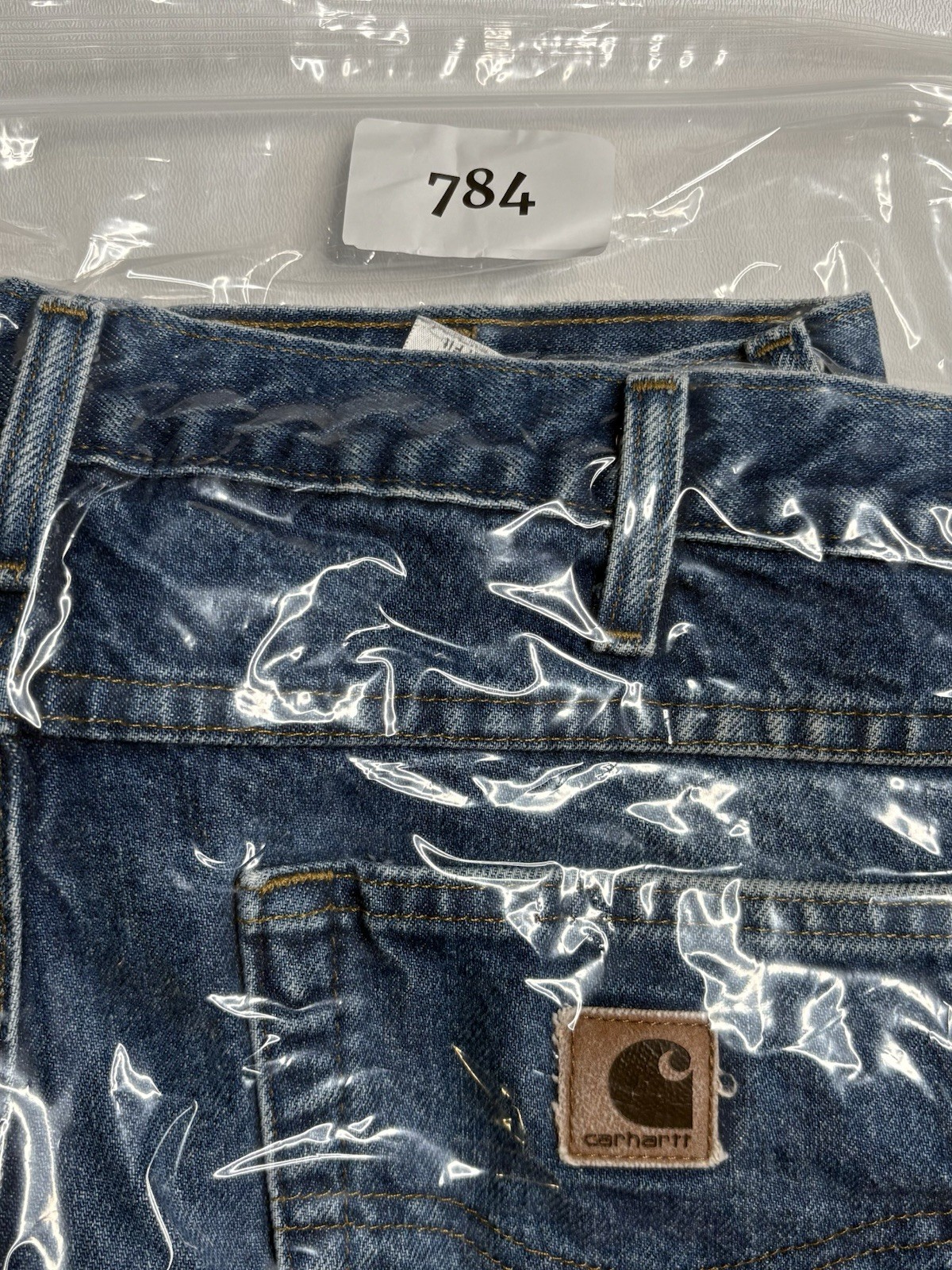 Carhartt Med Wash Blue Jeans B18 DST Men's 36 x 30 thumbnail 13