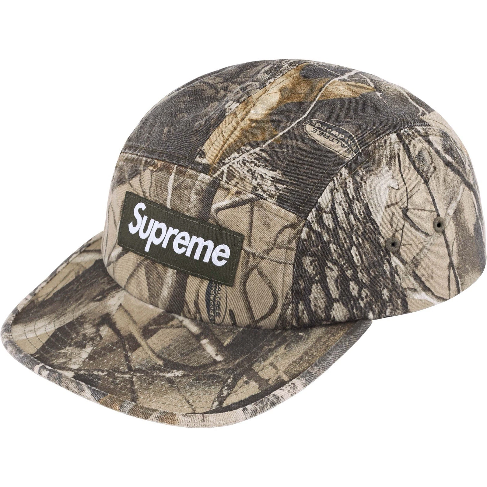 Casquette de camp Supreme lavée chino sergé SS25 Realtree® bois durs camouflage réglable