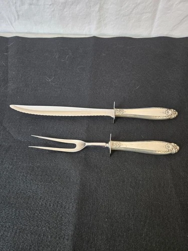 INTERNATIONAL PRELUDE    STERLING FLATWARE  2 PIECE CARVING SET STERLING HANDLES