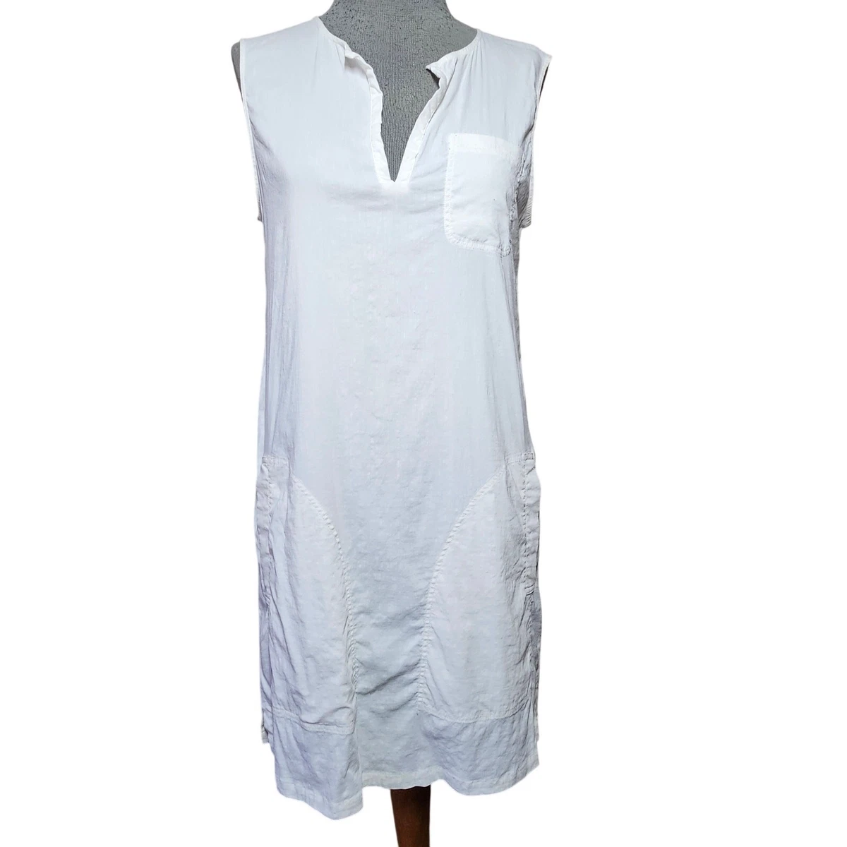 Theory Linen Blend Shirt Dress Size 4 | eBay