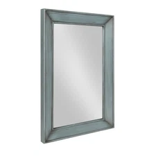 Yuda Wooden Rectangle Framed Wall Mirror 23.5x35 Blue