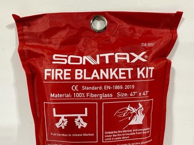 SONTAX Fire Blanket for Home 47 X 47 Inches Emergency Fire Blanket for Kitchen