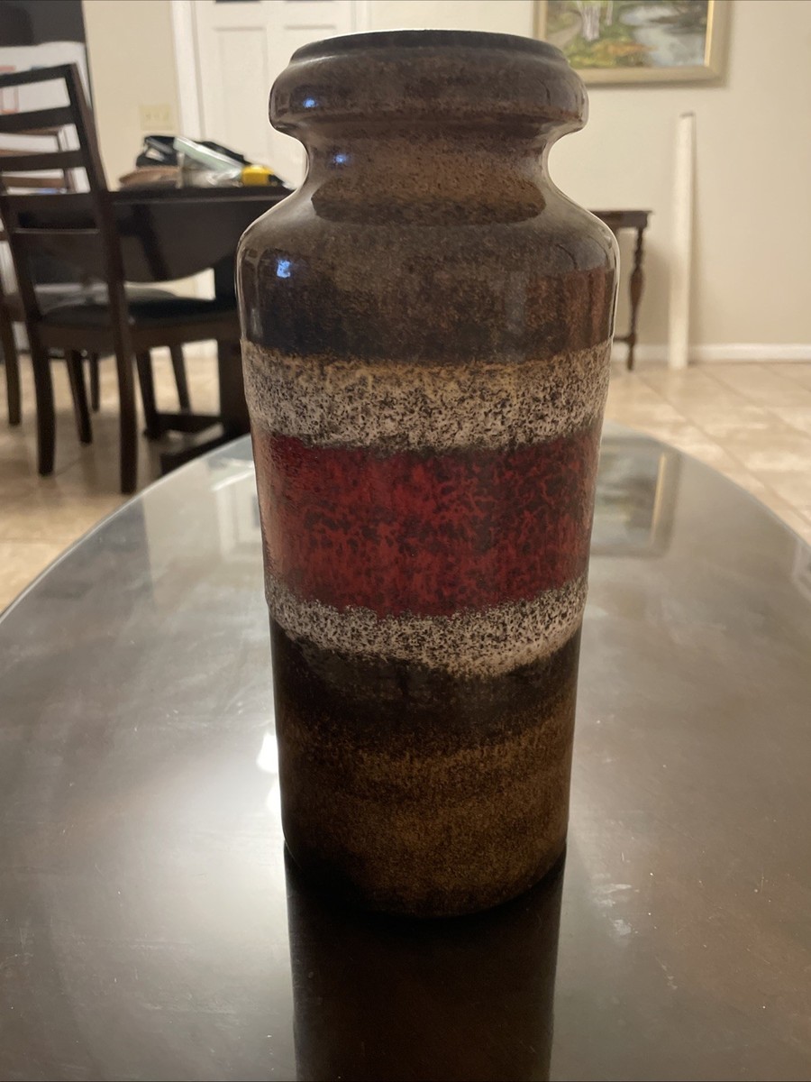 Vintage West German Fat Lava Vase Scheurich Keramik 517-30 - 11.75