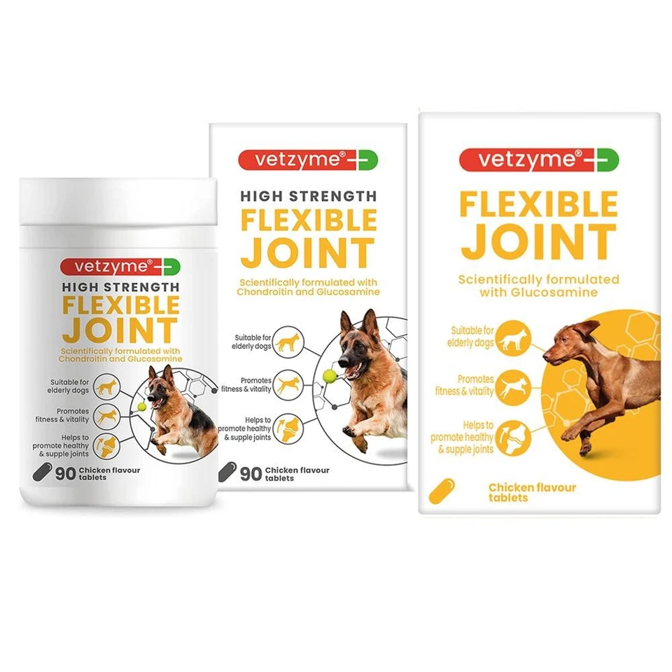 Bob Martin Vetzyme Flexible Joint Tablets for Dogs High Strength Care Supplement