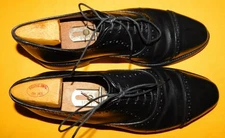 ALLEN EDMONDS HALE MADE IN U.S.A. BLACK BROGUE CAP TOE OXFORD SHOES SIZE 8D.