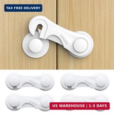 Adoric Cabinet Locks Baby Proofing 4-Pack - Child Proof Safety Locks for Kitch