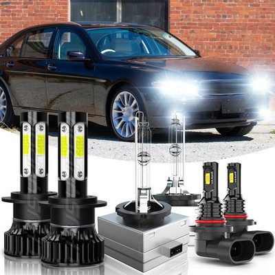 H7 D1S 9006 LED Headlight + Fog Light Bulbs For BMW 750i 750Li 760Li 2006-2008