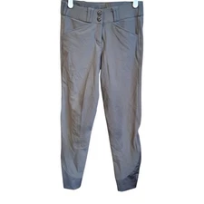 Tredstep IRELAND Taupe Stretch Riding Breeches Equestrian Sz 24/25 EUC