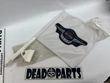 Harley 1998 95th anniversary window saddlebag tour pak collector flag 12"x11"