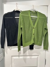 uniqlo mesh cardigan set - small
