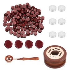Wax Seal Kit, 150 Wax Beads, Candles, New Wine Red