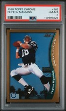 1998 TOPPS CHROME #165 PEYTON MANNING ROOKIE RC PSA 8