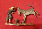 Antique 1920’s-30’s Lead Toy Circus Clown & Performing Donkey (RARE)