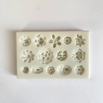 MINI FLORAL VARIETY MOLD, Flowers Mold, Cake Decoration, Silicone Fondant Mold,