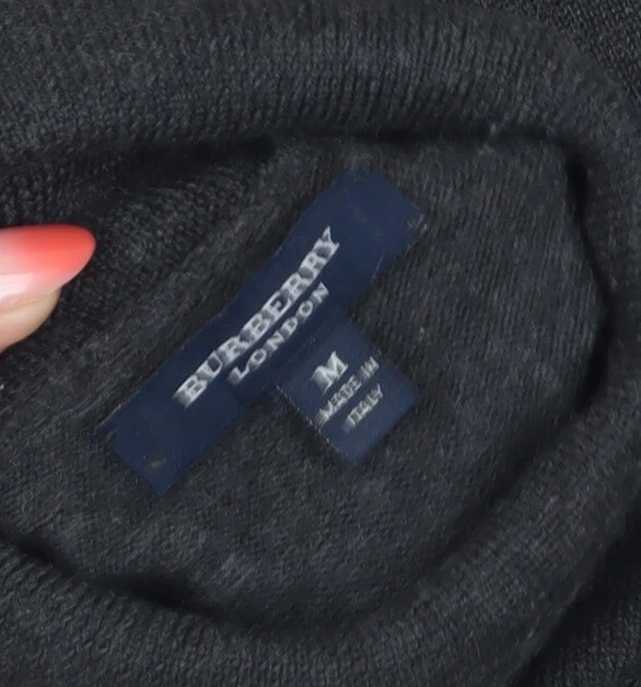 Burberry Women’s Grey Merino Wool Roll Neck Pullover M - Image 3 of 4