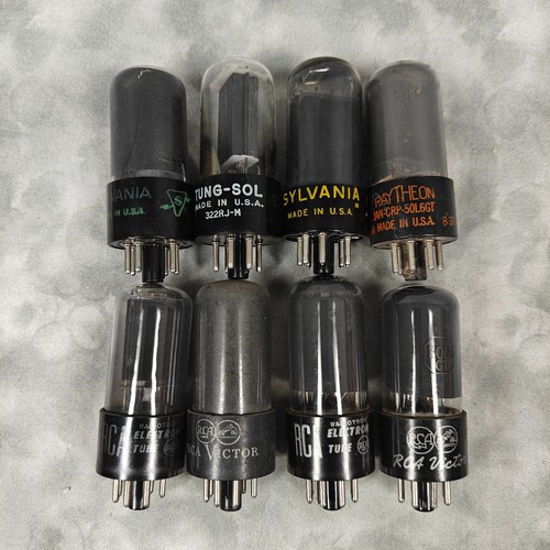 Vintage 50L6 GT RCA Sylvania Tung-Sol Raytheon Vacuum Tubes Set Made in USA - Picture 6 of 6
