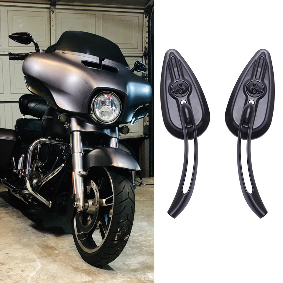 Motorcycle Skull Rear Mirrors For Triumph Rocket III Touring Classic Roadster - Image 3 of 4