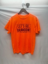 Lets Go Brandon T Shirt Halloween Orange and Black XL Joe Biden