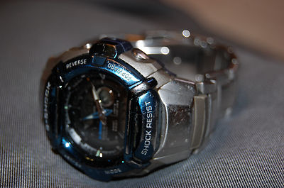 RARE! Casio G-Shock Blue Bezel G540D-2AV Stainless Steel NEW