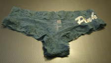 Victoria's Secret Pink Cheekster / Tanga Dark Teal Glitter Logo L/G New